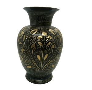 High Quality Metal <b>Flower</b> Pot Indian Hand Craved <b>Black</b> Home Decorative <b>Flower</b> <b>Vases</b> For Table Decor . - Product Image 5