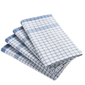 Toallas de cocina de algodón orgánico 100% de tamaño personalizado, nuevo estilo clásico de punto con estampado de lino, certificado GOTS para hoteles - Product Image 1