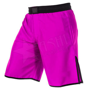 Short MMA à Logo brodé personnalisé de haute qualité, Short de combat à Sublimation, rouge - Product Image 1