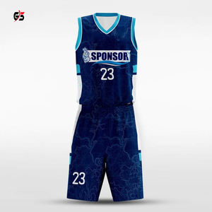 Dernier Uniforme de Basket-Ball Unisexe Col en V Sans Manches Maillot De Sport Shorts Ensemble 100% Polyester Personnalisé Sublimation Imprimé OEM - Product Image 2