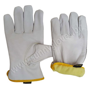 Guantes de trabajo de cuero, 100% cuero de cabra, para conductores de jardinería, más baratos, venta de fábrica - Product Image 1