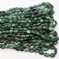 5mm Esmeralda Natural Piedra preciosa Suave Oval Venta al por mayor Cuentas de piedras preciosas Strand Precio de fábrica del fabricante Trending Regular