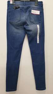 Jean original pour femme, coupe droite, respirant, extensible, avec boutons, 100% coton, écologique, teint en pièce, léger - Product Image 4