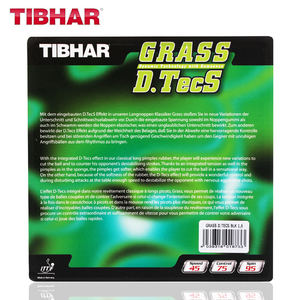 <span class=keywords><strong>Tibhar</strong></span> GRASS D.TECS <span class=keywords><strong>Raquette</strong></span> de tennis de table Original Pingpong Bat Rubber Pimple Out Design pour une performance optimale - Product Image 2