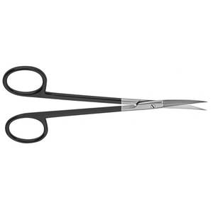 Tijeras de cirugía para cortar Tebbetts, delicadas y dentadas, supercorte, 5,75 pulgadas (13,5 cm), curvadas - Product Image 3