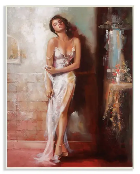 Pintura al óleo sobre lienzo para mujer, bonita impresión personalizada, Sexy, medio desnudo, obra de arte de pared, decoración hecha a mano