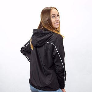 แจ็กเก็ตเนื้อนิ่มสำหรับออกกำลังกายแบบบางของผู้หญิงผ้าแคนวาสแบบระบายอากาศได้มีฮู้ดน้ำหนักเบาสำหรับกลางแจ้งในฤดูหนาว - Product Image 3