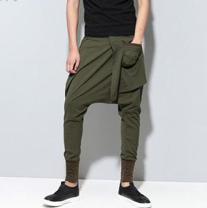 2019 nouvelle mode 100% coton goutte entrejambe pantalons de survêtement taille haute plaine teint OEM Service disponible - Product Image 1