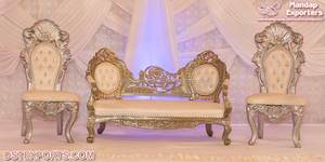 <b>Moroccan</b> Wedding Sangeet Ceremony Furniture Set Pakistani Wedding Heena Party Stage <b>Sofa</b> Set Muslim Nikah Mehndi Function <b>Sofa</b> - Product Image 5