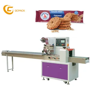 Otomatik gofret bisküvi çerez ekmek aperatifler yatay paketleme makinesi