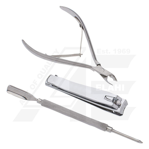 Kit de viaje 3 en 1 para el cuidado de las uñas, cortaúñas, cortacutículas, empujador, cortador de uñas, Kit DE ASEO portátil de acero inoxidable para mujeres y hombres - Product Image 3