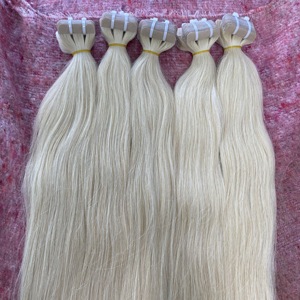Extensiones de cabello humano crudo Remy de alta calidad 100%, cinta rubia marrón virgen rusa, Material de la más alta calidad - Product Image 6