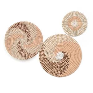 Whism — panier mural en tissu imprimé jonc de mer, style boho, pour décoration, fait à la main - Product Image 4