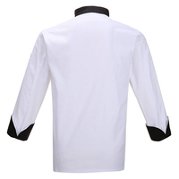 Abrigo de Chef de manga larga Unisex, chaqueta de trabajo de Chef, uniformes de cocina blancos