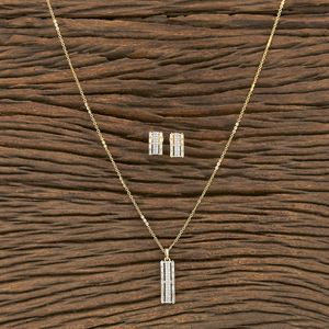 Conjunto de colgante clásico de Circonia cúbica, de joyas joyería personalizada Kanhai, chapado en 2 tonos, 412232 - Product Image 1