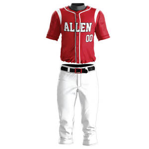 Uniforme de Baseball avec Logo imprimé personnalisé pour hommes, prix d'usine, uniforme de nouveau Design - Product Image 3
