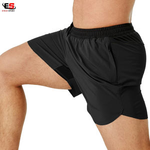 Shorts de sport pour hommes, respirants, écologiques, à séchage rapide, anti-froissement, solides, pour l'entraînement, la salle de sport, la course à pied, l'été - Product Image 4