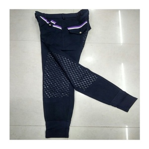 กางเกงรัดรูปผ้ายืดสำหรับสตรีกางเกงขี่ม้าพร้อมแผ่นแปะที่หัวเข่า - Product Image 3