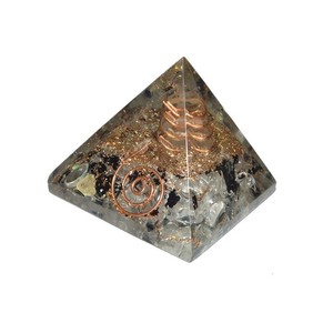 Pyramide d'orgonite, g de Tourmaline et Quartz, petites Orgonite, avec point pour protéger l'orgonite, rayonnement EMF - Product Image 1