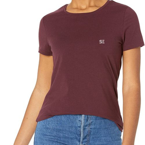 T-shirt à manches courtes en coton et Polyester pour femmes, haut actif, Design imprimé, grande taille - Product Image 1