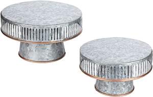 Elegante soporte de pastel de metal galvanizado con diseño moderno perfecto para pasteles Muffins celebraciones de Navidad servicio de vacaciones - Product Image 6