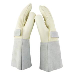 Wholesale Camping <b>Leather</b> Welding <b>Gloves</b> <b>Men</b> Women Outdoor Camping Wear Heat Protective Full Finger Welding Work <b>Glove</b> Unisex - Product Image 2