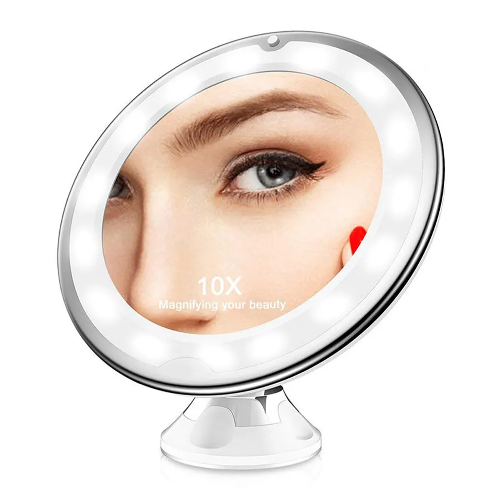 Kaptafel Top Vergrootglas Verlichte Make-Up Spiegel Met Zuignap