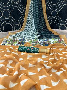 Vêtement Saree orange - Product Image 2