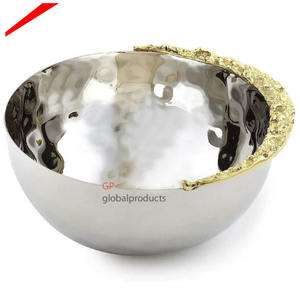 Cuenco redondo de metal de lujo 2025 con cuenco de mariposa dorada de diseñador para la decoración del hotel del hogar de la boda - Product Image 4