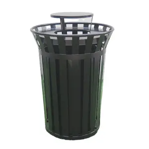 Lixeira de lixo, 50/80/100/120/240 litros metal hotel emborrachado lixeira reciclar lixo segregado de resíduos de aço externo bin