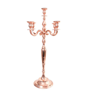 Chandelier en métal doré Rose, 40 ", décoration de Table de mariage haut, chandelier - Product Image 1