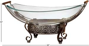 Cuenco de cristal con soporte, diseño elegante y a la moda, Color marrón, usado como decoración de mesa para fiesta de boda en casa - Product Image 2