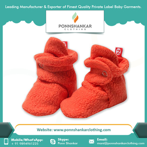 Etiqueta privada algodón orgánico recién nacido Cozies impermeable polar bebé botines diseño personalizado ropa de invierno niñas pequeño MOQ venta completa - Product Image 5