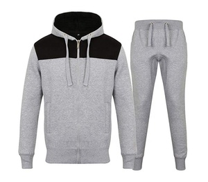 Couleur contrastée OEM Design personnalisé Sportswear Activewear Survêtements Coton Polaire Deux pièces Ensembles Hoodies et Joggers Pantalons de survêtement - Product Image 1
