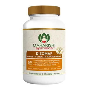 Maharishi Ayurveda Dizomap เม็ด (100tab) -ยาเม็ดสมุนไพรสำหรับการย่อยอาหาร-อายุรเวทสำหรับการย่อยอาหาร