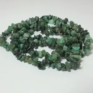 Natural Emerald Stone Rough Uncut Chips Gemstone Beads Strand String Best wholesale Factory price Precious Stones Supplier DIY