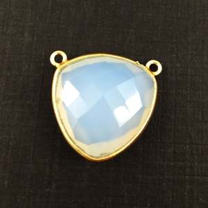 15X15MM Opalite Quartz Trillion Pendentif Bracelet Collier Accessoires Plaqué Or Lunette Opalite Pierres Précieuses Bijoux Composant - Product Image 3