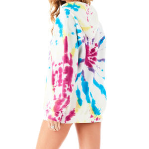 OEM personalizar el diseño hacer su propio logotipo mujeres último estilo Tie Dye impreso calle lleva sudaderas con capucha - Product Image 4