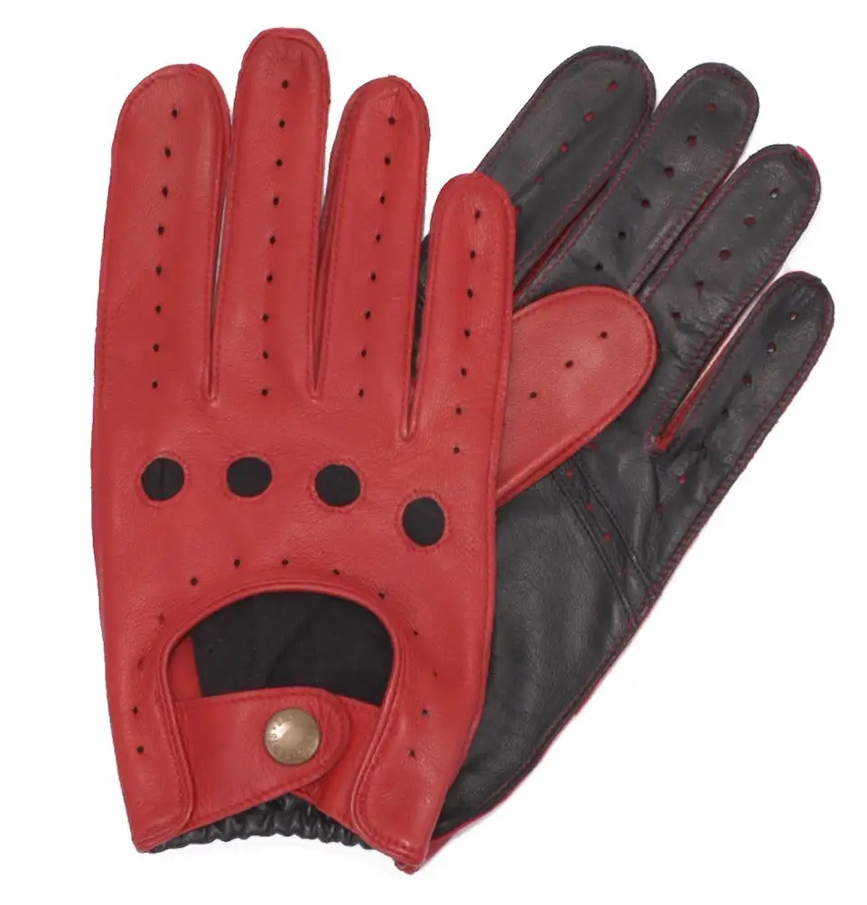 Hot Selling Echt Leer Rijden Handschoenen Voor Mannen Winter Warm Comfortabel Rijden Met Custom Logo
