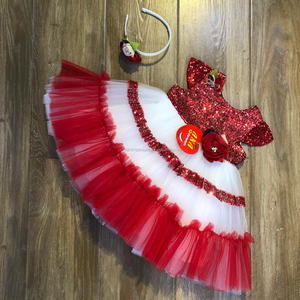 Vestidos de Fiesta Formales de Verano para Niña, Color Rojo, con Flores, Diseño Especial, Elegante - Product Image 5