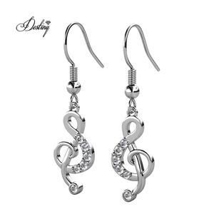 <span class=keywords><strong>Boucles</strong></span> <span class=keywords><strong>d</strong></span>'<span class=keywords><strong>oreilles</strong></span> crochet ornées de cristaux Swarovski Note de musique mélodieuse oreille Daisini crochet <span class=keywords><strong>boucles</strong></span> <span class=keywords><strong>d</strong></span>'<span class=keywords><strong>oreilles</strong></span> pour petites filles - Product Image 6