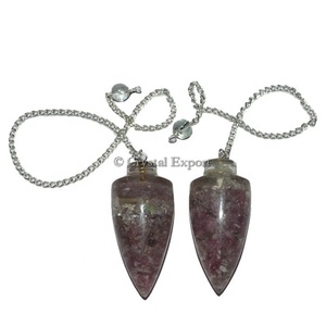 Lepidolite Orgone Balle Pendule-Pendules de pierres précieuses Guérison Reiki Orgone Produits - Product Image 1
