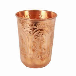 l Handmade king international Hammered Pure <b>Copper</b> Glass For Drinking Purpose <b>Copper</b> Water Glass Tumbler - Product Image 2