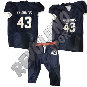 De calidad superior hecha de fútbol americano uniforme equipo el nombre y el logotipo de fútbol americano Jersey uniforme - Product Image 6