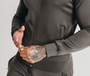 Veste pour homme, sweat-shirt à fermeture éclair pour homme, décontracté uni en coton doux - Product Image 6