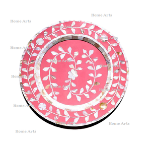 Plaque de chargeur nacre dernière conception avec plaque d'exposition de forme ronde de la plus haute qualité sous plaque par home arts - Product Image 6