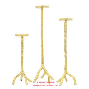 Bougeoir en métal Pièce maîtresse de mariage Bougeoirs en aluminium T Light Candle Pillar Holder Handmade Candelabra - Product Image 6