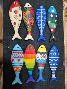 ตกแต่งที่ไม่ซ้ำกับแนวโน้มร้อนแกะสลัก3D ปลาไม้แขวนตกแต่งงานฝีมือจากเวียดนาม - Product Image 3