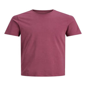 T-shirts pour hommes personnalisés de couleur bordeaux en gros slim fitness à manches courtes été coton logo personnalisé col en o broderie impression - Product Image 2