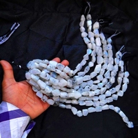 Pierre de lune blanche sculptée 15-20mm, perle en agate tibétaine, véritable pierre précieuse naturelle, pierres brutes pour la facettage